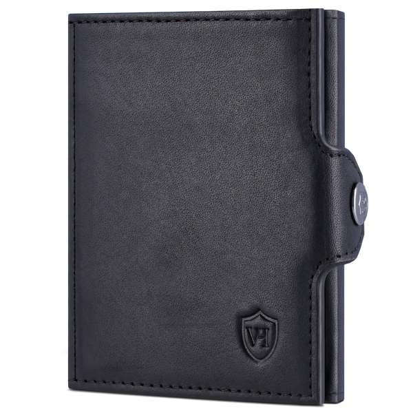 Slim Wallet mit RFID-Schutz, 7 Kartenfächer & Mini-Münzfach (Waxy)