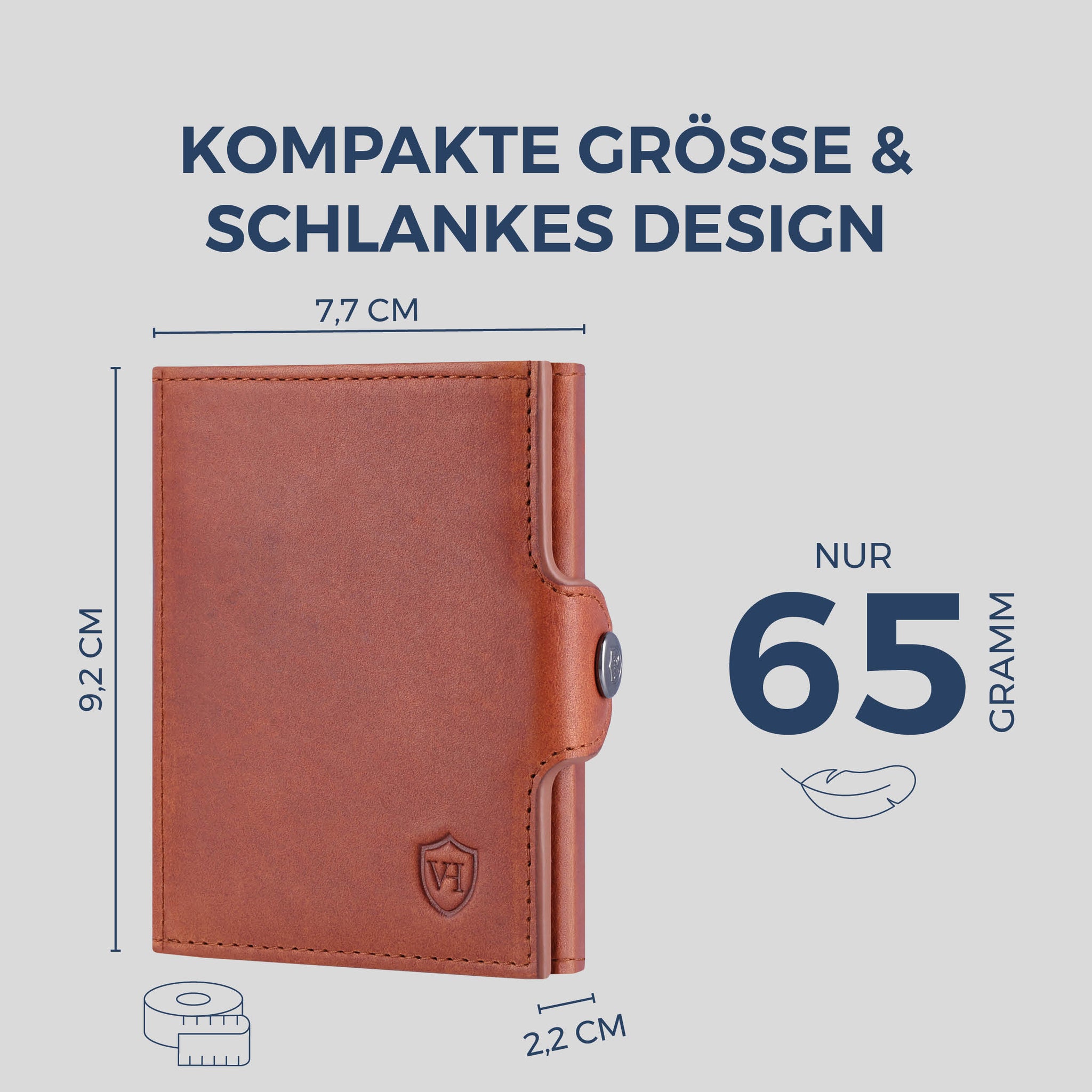 Slim Wallet mit RFID-Schutz, 7 Kartenfächer & Mini-Münzfach (Waxy)