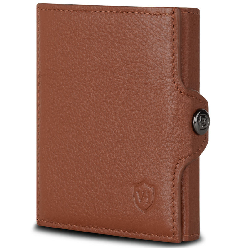 Slim Wallet mit RFID-Schutz, 5 Kartenfächer und XL-Münzfach