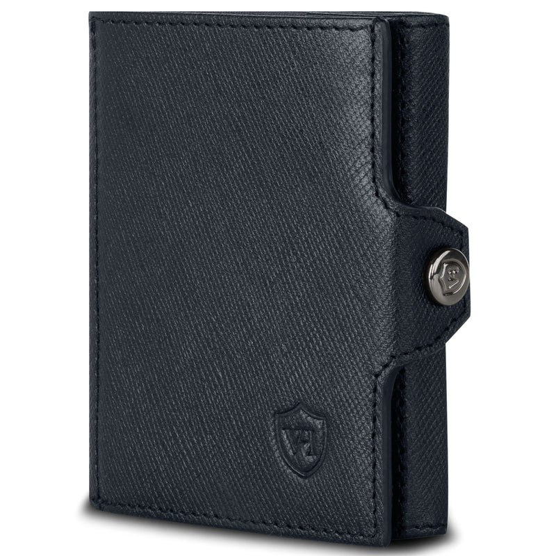 Slim Wallet mit RFID-Schutz, 5 Kartenfächer und XL-Münzfach