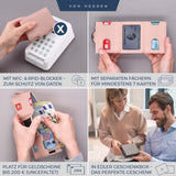 Slim Wallet mit RFID-Schutz, 5 Kartenfächer und XL-Münzfach