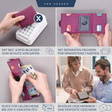 Slim Wallet mit RFID-Schutz, 5 Kartenfächer und XL-Münzfach