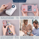 Slim Wallet mit RFID-Schutz, 5 Kartenfächer und XL-Münzfach