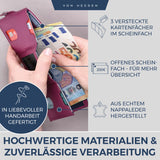 Slim Wallet mit RFID-Schutz, 5 Kartenfächer und XL-Münzfach
