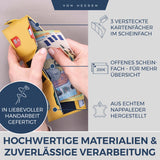 Slim Wallet mit RFID-Schutz, 5 Kartenfächer und XL-Münzfach