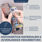 Slim Wallet mit RFID-Schutz, 5 Kartenfächer und XL-Münzfach