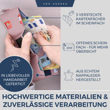 Slim Wallet mit RFID-Schutz, 5 Kartenfächer und XL-Münzfach