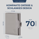 Slim Wallet mit RFID-Schutz, 5 Kartenfächer und XL-Münzfach
