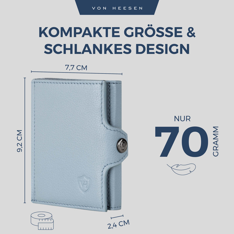 Slim Wallet mit RFID-Schutz, 5 Kartenfächer und XL-Münzfach