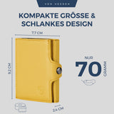 Slim Wallet mit RFID-Schutz, 5 Kartenfächer und XL-Münzfach