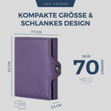 Slim Wallet mit RFID-Schutz, 5 Kartenfächer und XL-Münzfach