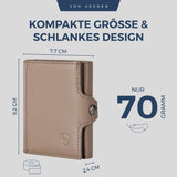 Slim Wallet mit RFID-Schutz, 5 Kartenfächer und XL-Münzfach