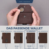 Slim Wallet mit RFID-Schutz, 5 Kartenfächer und XL-Münzfach
