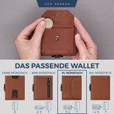 Slim Wallet mit RFID-Schutz, 5 Kartenfächer und XL-Münzfach