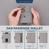 Slim Wallet mit RFID-Schutz, 5 Kartenfächer und XL-Münzfach