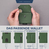 Slim Wallet mit RFID-Schutz, 5 Kartenfächer und XL-Münzfach