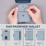 Slim Wallet mit RFID-Schutz, 5 Kartenfächer und XL-Münzfach