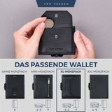 Slim Wallet mit RFID-Schutz, 5 Kartenfächer und XL-Münzfach