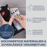 Slim Wallet mit RFID-Schutz, 7 Kartenfächer & XL-Münzfach (Genarbt)