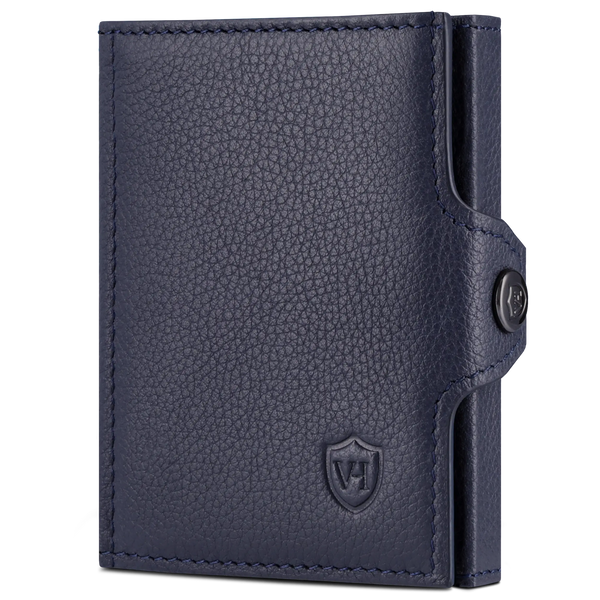 Slim Wallet mit RFID-Schutz, 7 Kartenfächer & XL-Münzfach (Genarbt)