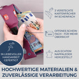 Slim Wallet mit RFID-Schutz, 7 Kartenfächer & XL-Münzfach (Genarbt)