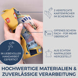 Slim Wallet mit RFID-Schutz, 7 Kartenfächer & XL-Münzfach (Genarbt)