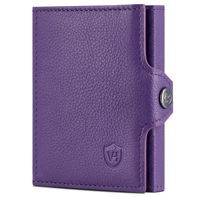 Slim Wallet mit RFID-Schutz, 7 Kartenfächer & XL-Münzfach (Genarbt)