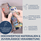Slim Wallet mit RFID-Schutz, 7 Kartenfächer & XL-Münzfach (Genarbt)