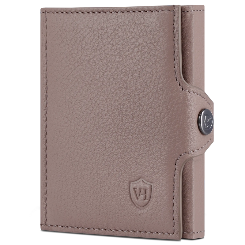 Slim Wallet mit RFID-Schutz, 7 Kartenfächer & XL-Münzfach (Genarbt)