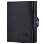 Slim Wallet mit RFID-Schutz, 7 Kartenfächer & XL-Münzfach (Saffiano)