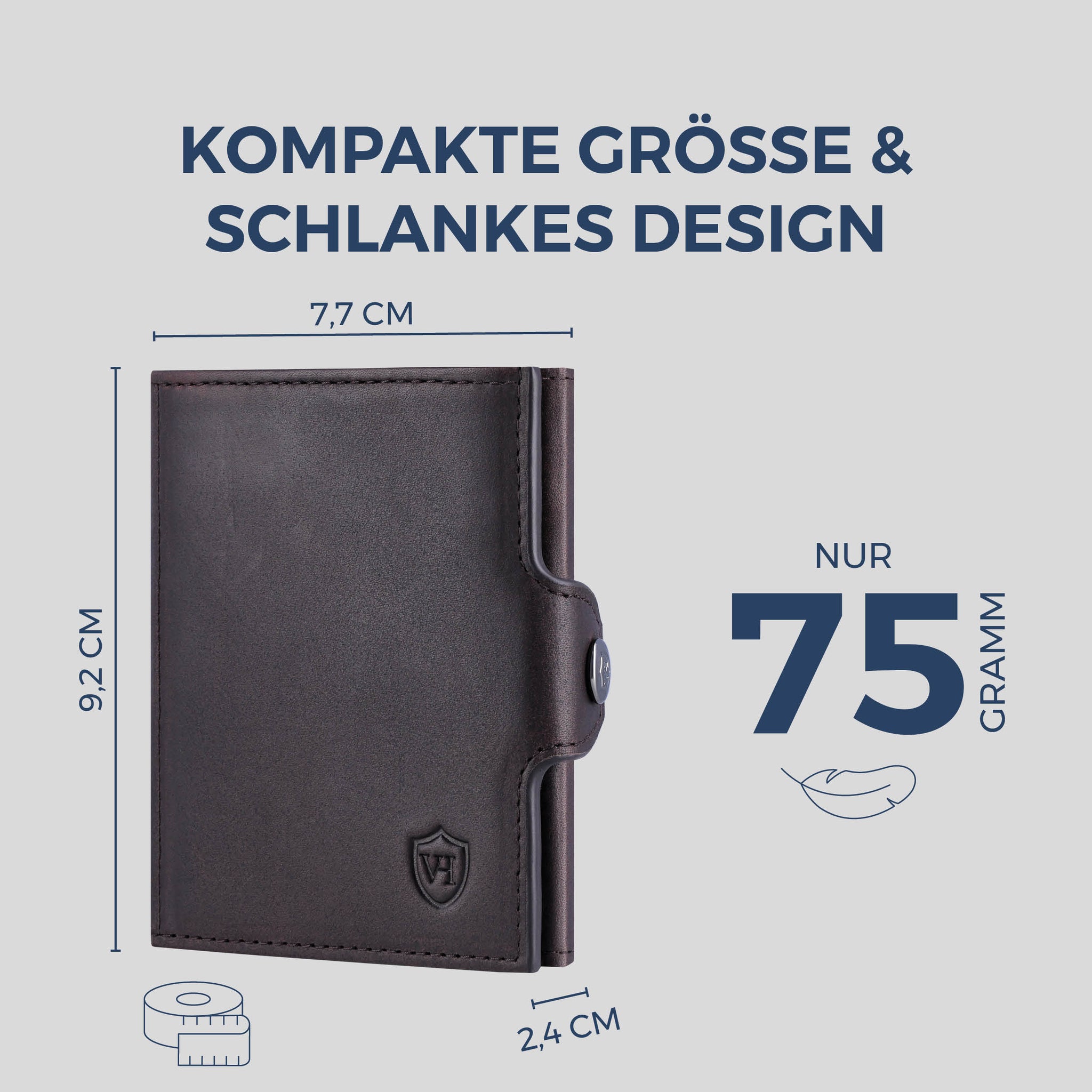 Slim Wallet mit RFID-Schutz, 7 Kartenfächer & XL-Münzfach (Waxy)