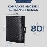 Slim Wallet mit RFID-Schutz, 5 Kartenfächer und XXL-Münzfach