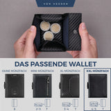 Slim Wallet mit RFID-Schutz, 5 Kartenfächer und XXL-Münzfach