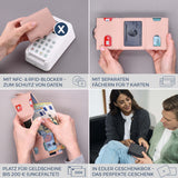Slim Wallet mit RFID-Schutz, 7 Kartenfächer & XXL-Münzfach (Genarbt)