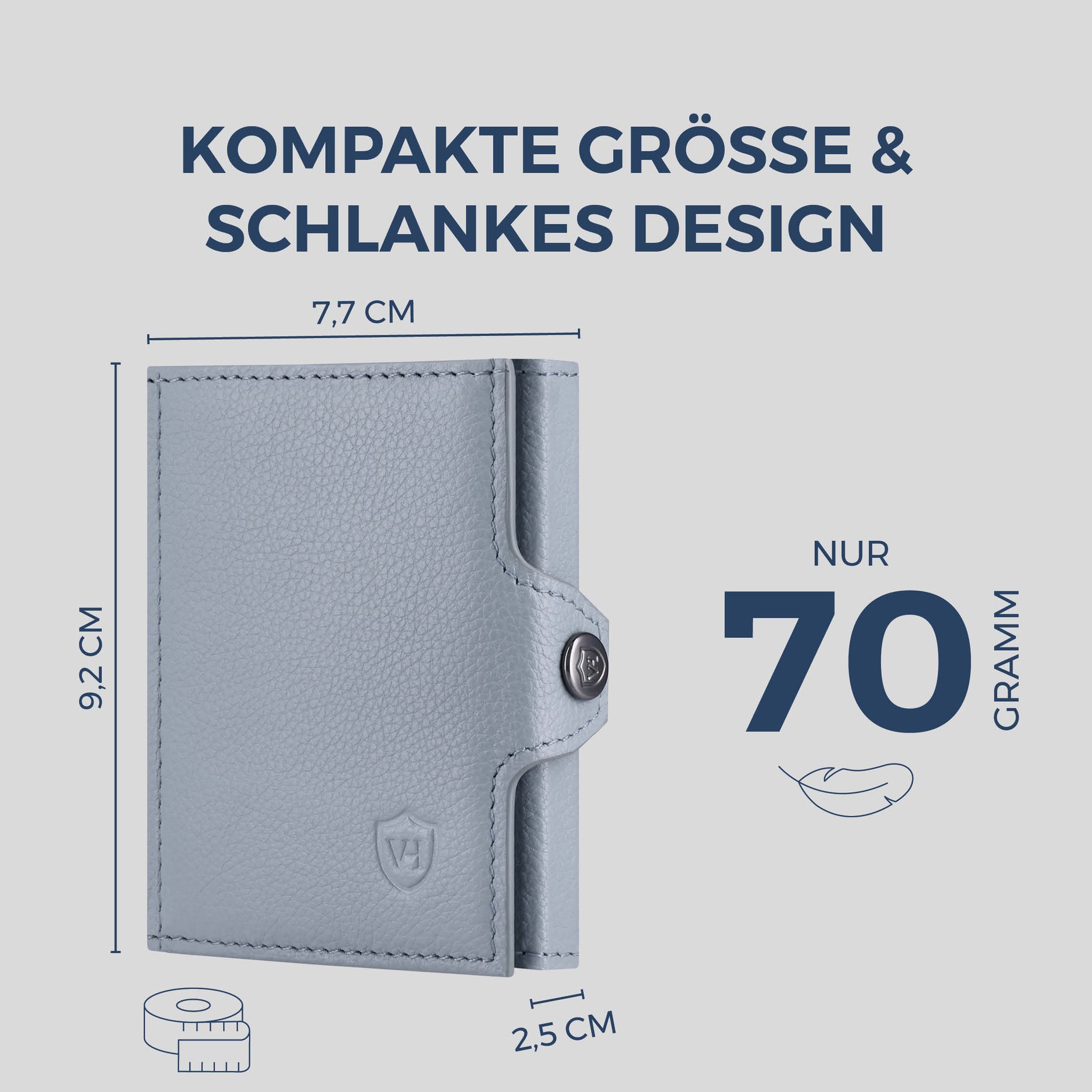 Slim Wallet mit RFID-Schutz, 7 Kartenfächer & XXL-Münzfach (Genarbt)