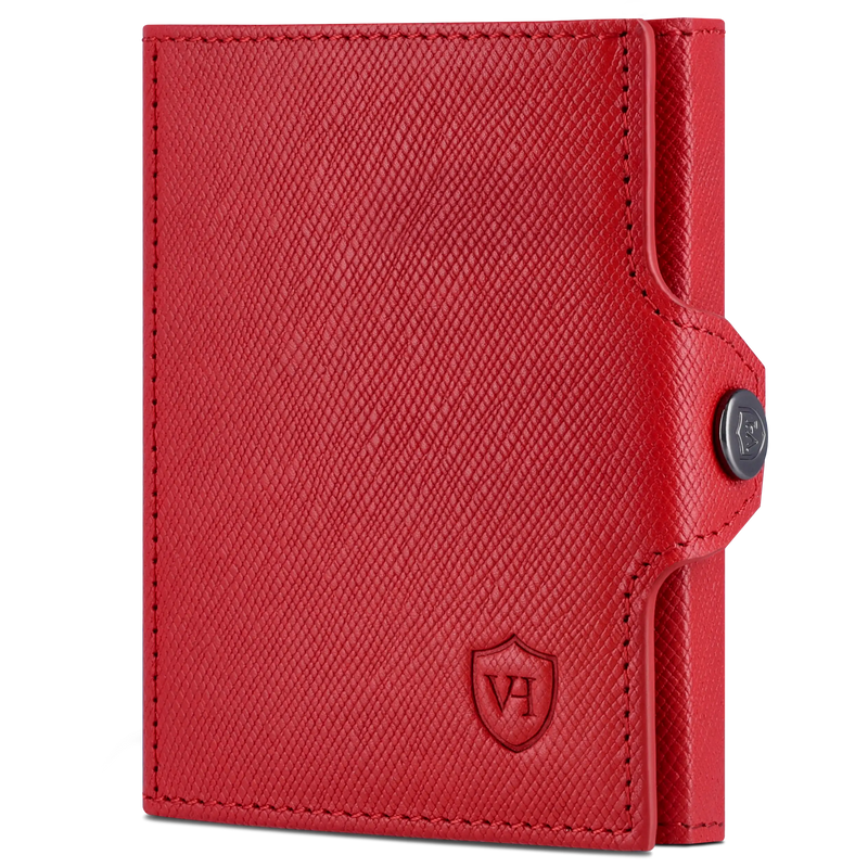 Slim Wallet mit RFID-Schutz, 7 Kartenfächer & XXL-Münzfach (Saffiano)