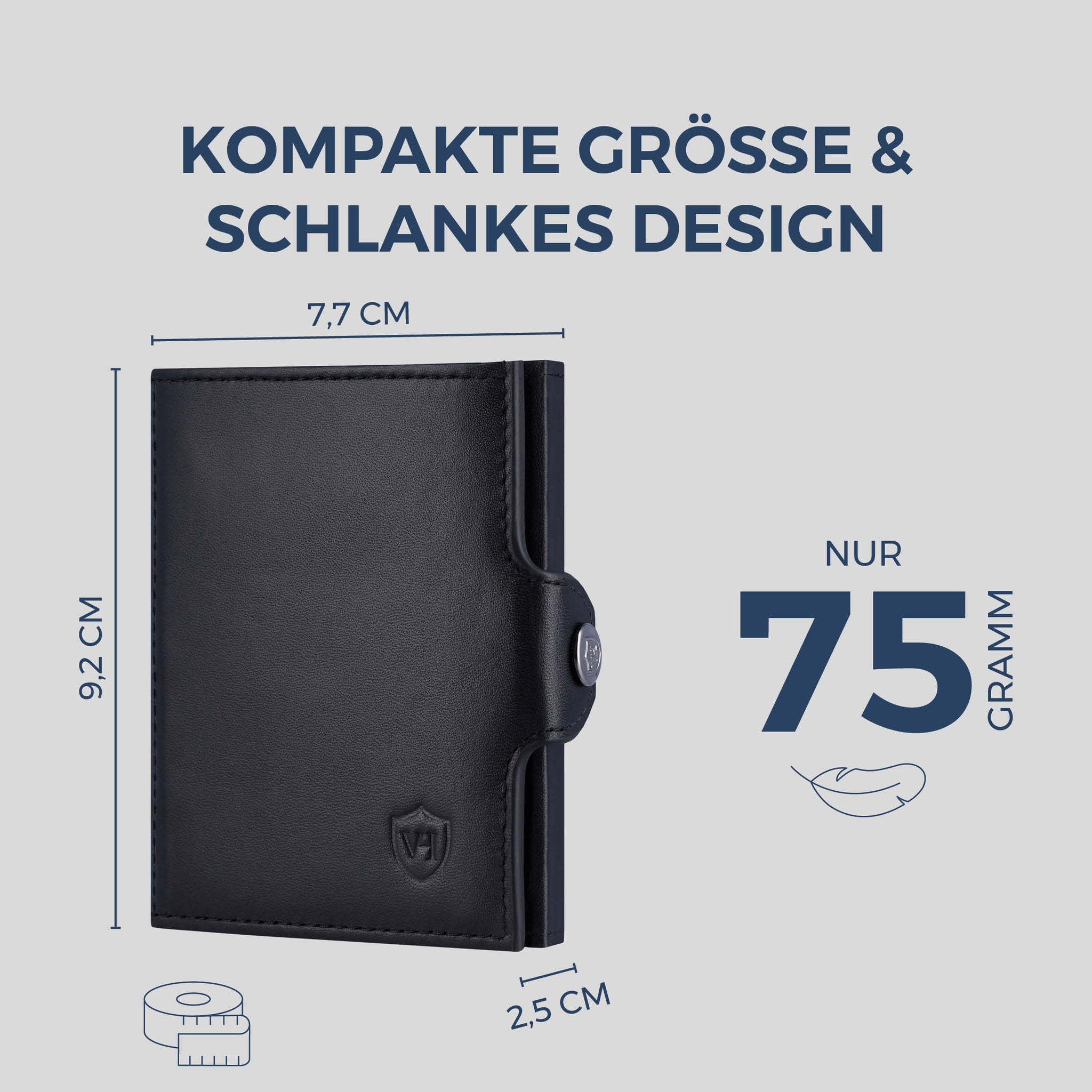 Slim Wallet mit RFID-Schutz, 7 Kartenfächer & XXL-Münzfach (Glatt)