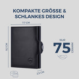Slim Wallet mit RFID-Schutz, 7 Kartenfächer & XXL-Münzfach (Glatt)