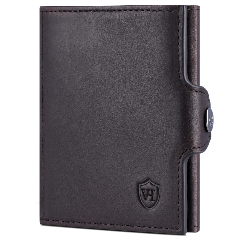 Slim Wallet mit RFID-Schutz, 7 Kartenfächer & XXL-Münzfach (Waxy)