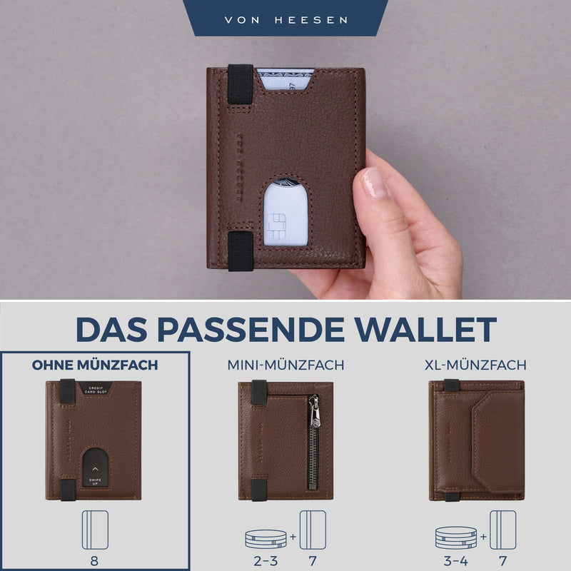 Slim Wallet mit RFID-Schutz und 6 Kartenfächer