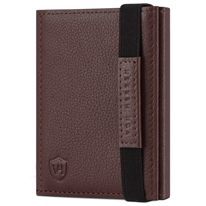 Slim Wallet mit RFID-Schutz & 8 Kartenfächer (Genarbt)