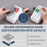 Slim Wallet mit RFID-Schutz & 8 Kartenfächer (Genarbt)