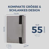 Slim Wallet mit RFID-Schutz & 8 Kartenfächer (Genarbt)