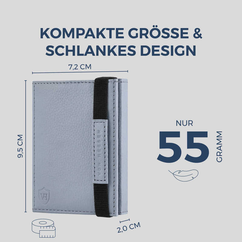 Slim Wallet mit RFID-Schutz & 8 Kartenfächer (Genarbt)