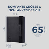 Slim Wallet mit RFID-Schutz & 8 Kartenfächer (Glatt)
