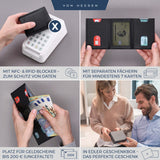 Slim Wallet mit RFID-Schutz, 5 Kartenfächer und Mini-Münzfach