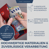 Slim Wallet mit RFID-Schutz, 5 Kartenfächer und Mini-Münzfach