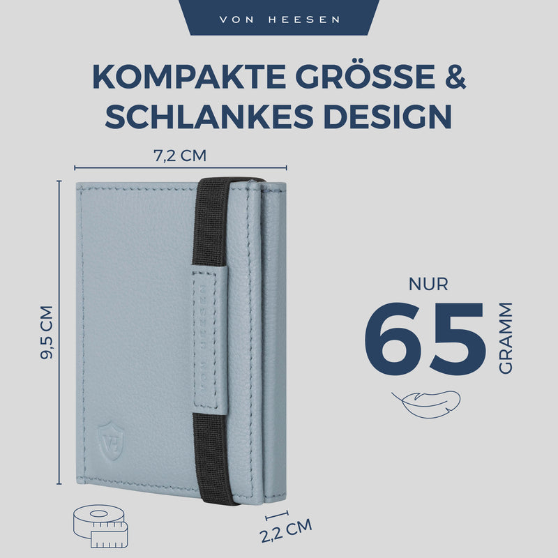 Slim Wallet mit RFID-Schutz, 5 Kartenfächer und Mini-Münzfach