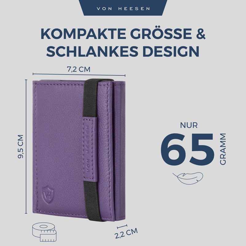 Slim Wallet mit RFID-Schutz, 5 Kartenfächer und Mini-Münzfach