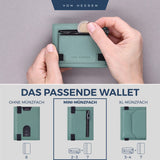 Slim Wallet mit RFID-Schutz, 5 Kartenfächer und Mini-Münzfach
